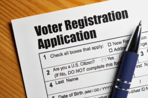 Voter registration application