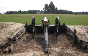 Cannon at Bentonville, the biggest battle of the Civil War in North Carolina.