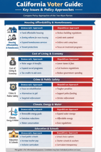 California housing and living expenses in California are important issues to voters in the state.