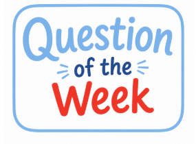 a head saying "Question of the Week"