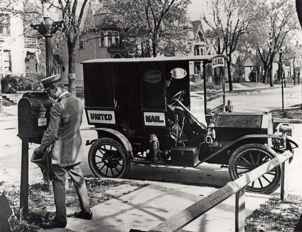 Public Domain via Smithsonian, A 1915 mail delivery. #why voting matters